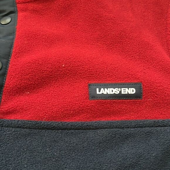 Lands End Colorblock 1/4 Snap Fleece - M - Picture 4 of 12